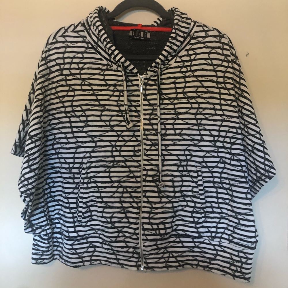 BAR by melis kozan black and white striped jacket